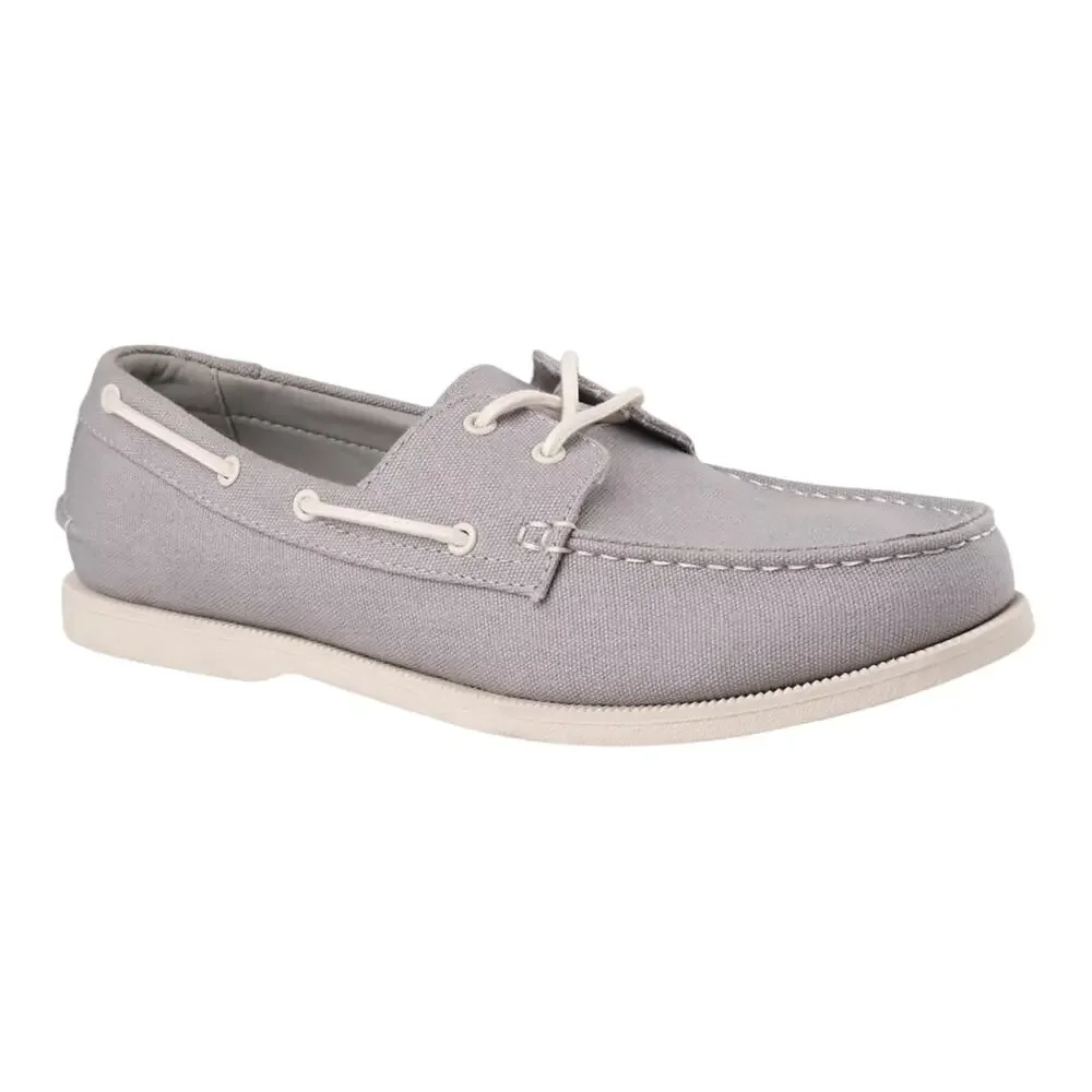 Club Room Men's Elliot Lace Up Boat Shoes Gray Size 8